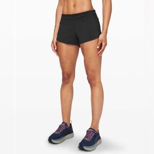 Lululemon Speed Up Shorts Black Lined 2.5" Women's Size 8 Athletic Fitness Gym